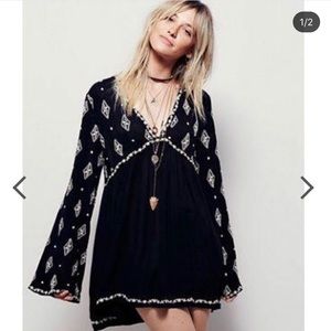 Free People Diamond embroidered tunic large
